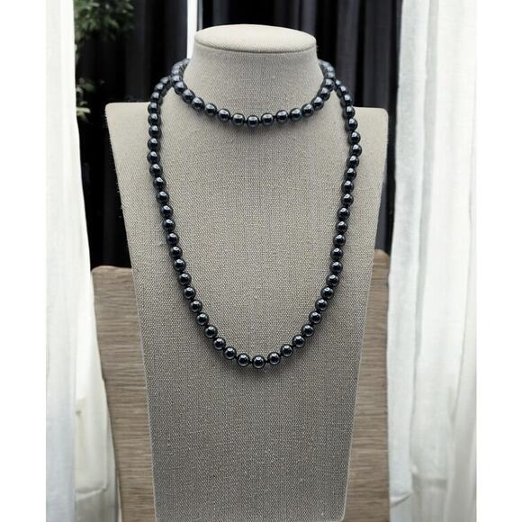 Hematite Long Beaded Necklace - Picture 3 of 3